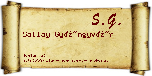 Sallay Gyöngyvér névjegykártya